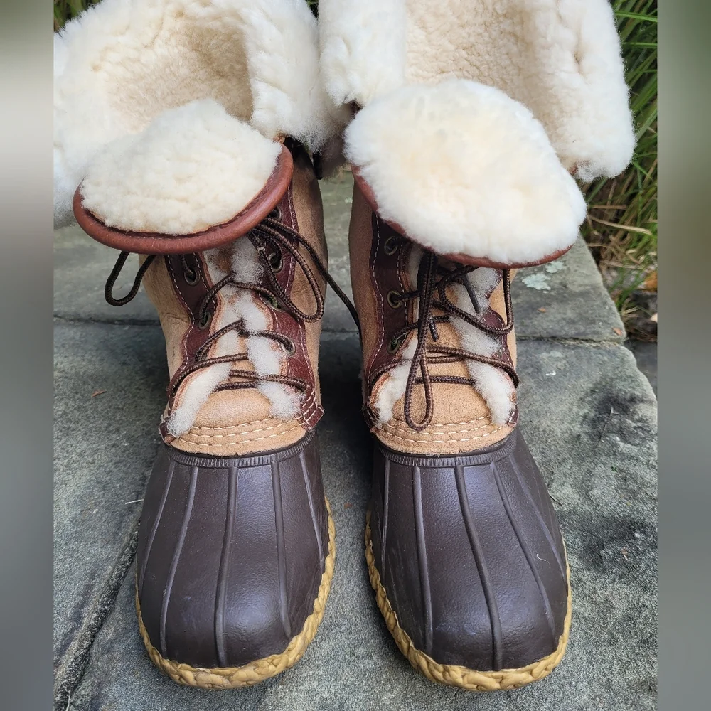 L.L.Bean Shearling Duck Boots Signature Wicked Good Boots